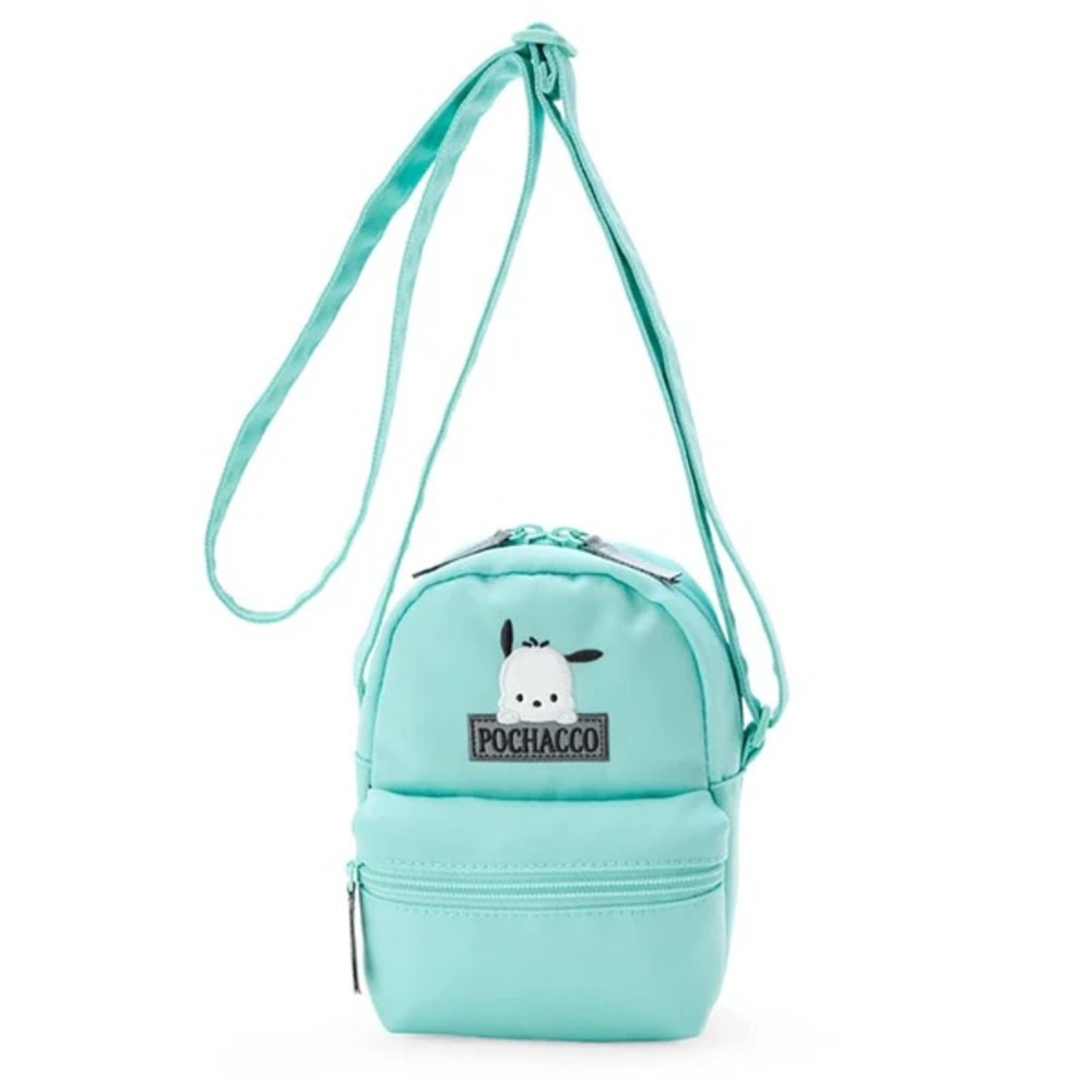 Sanrio Pochacco Embroidered Mint Green Crossbody Bag